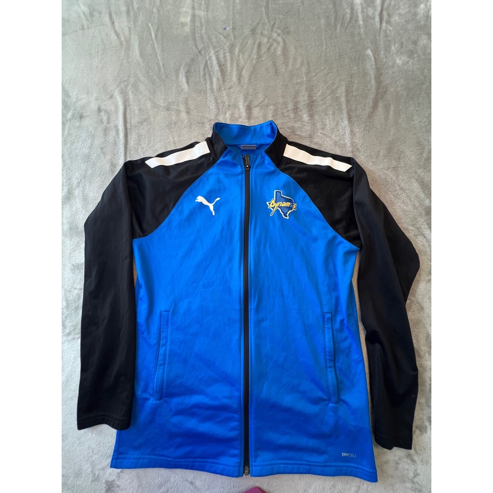 Puma Track Jacket Mens Medium Blue Black Texas Dynamites Soccer DryCell
